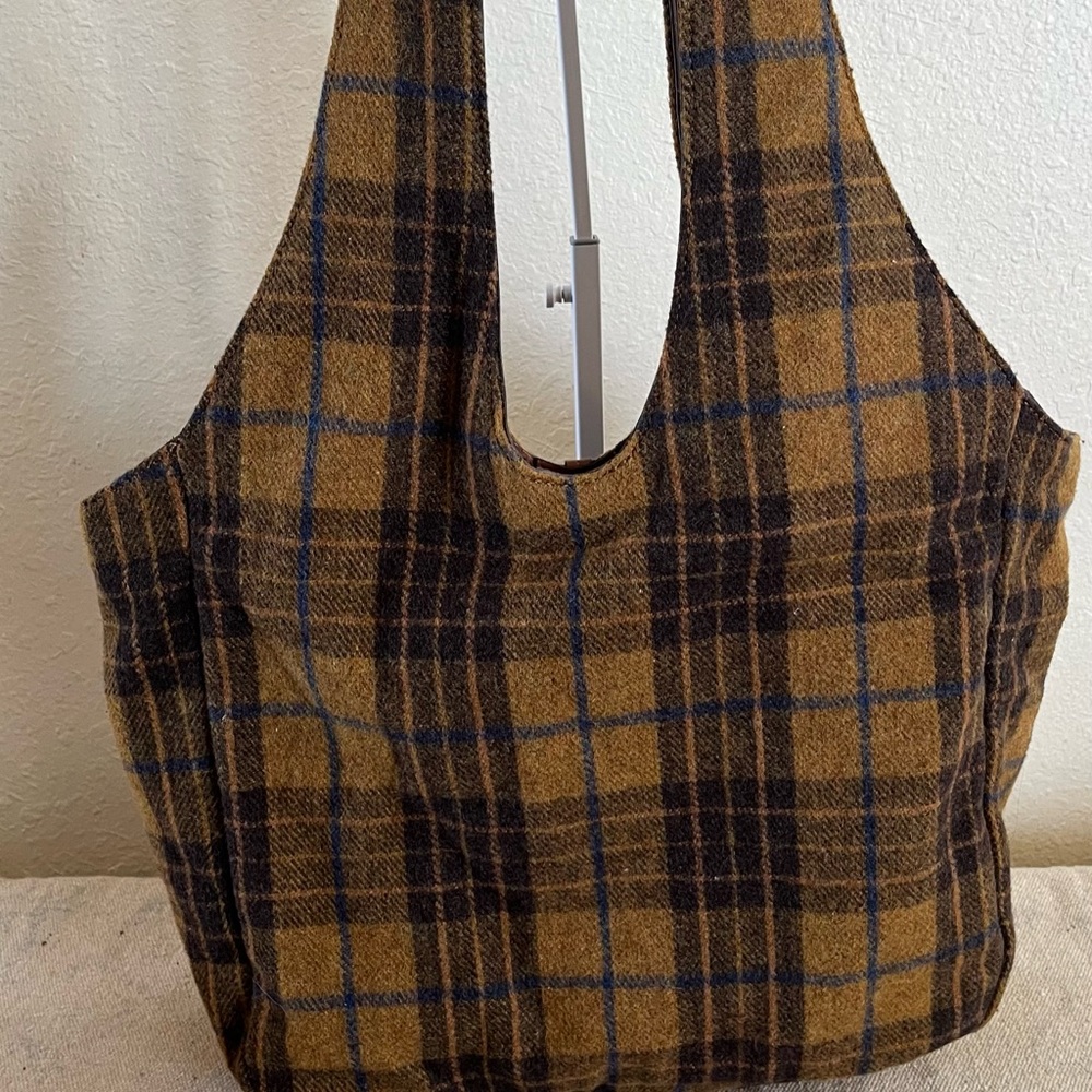 Lucky Brand Group Rhyn Hobo Topanga Tan Plaid Shoulder Bag - Picture 7 of 8